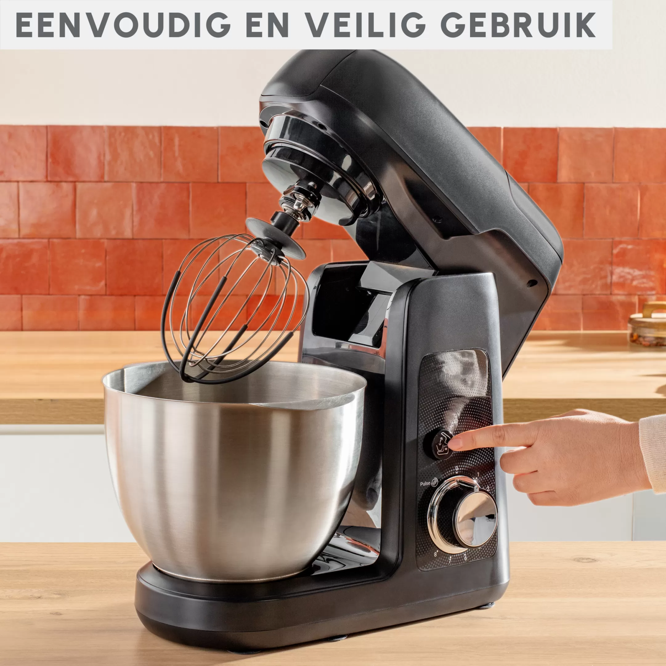 Moulinex Bake Partner QA525810 Keukenmachine - 1100W - 8 Accessoires - 4.6L - 8 Snelheden Clearance