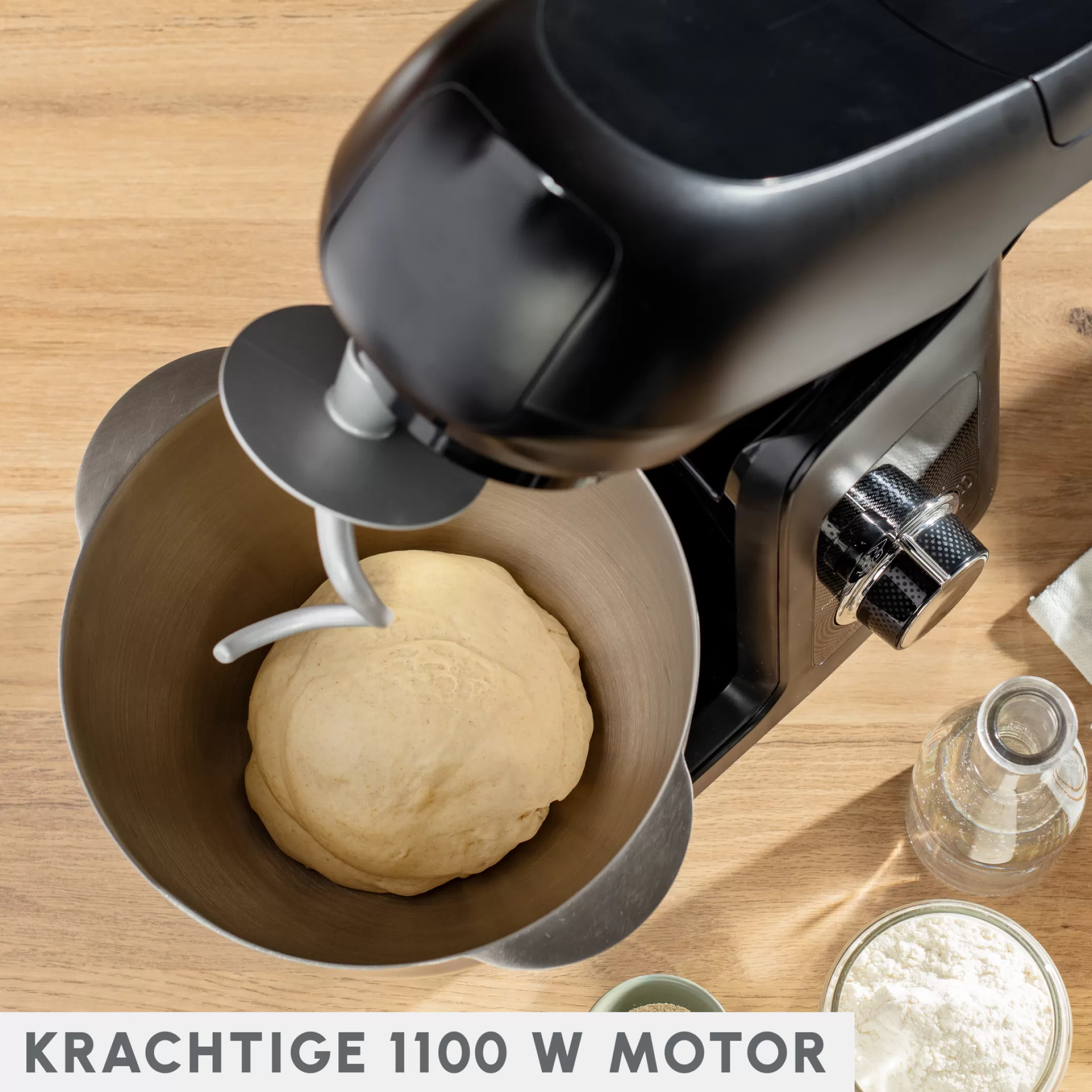 Moulinex Bake Partner QA525810 Keukenmachine - 1100W - 8 Accessoires - 4.6L - 8 Snelheden Clearance