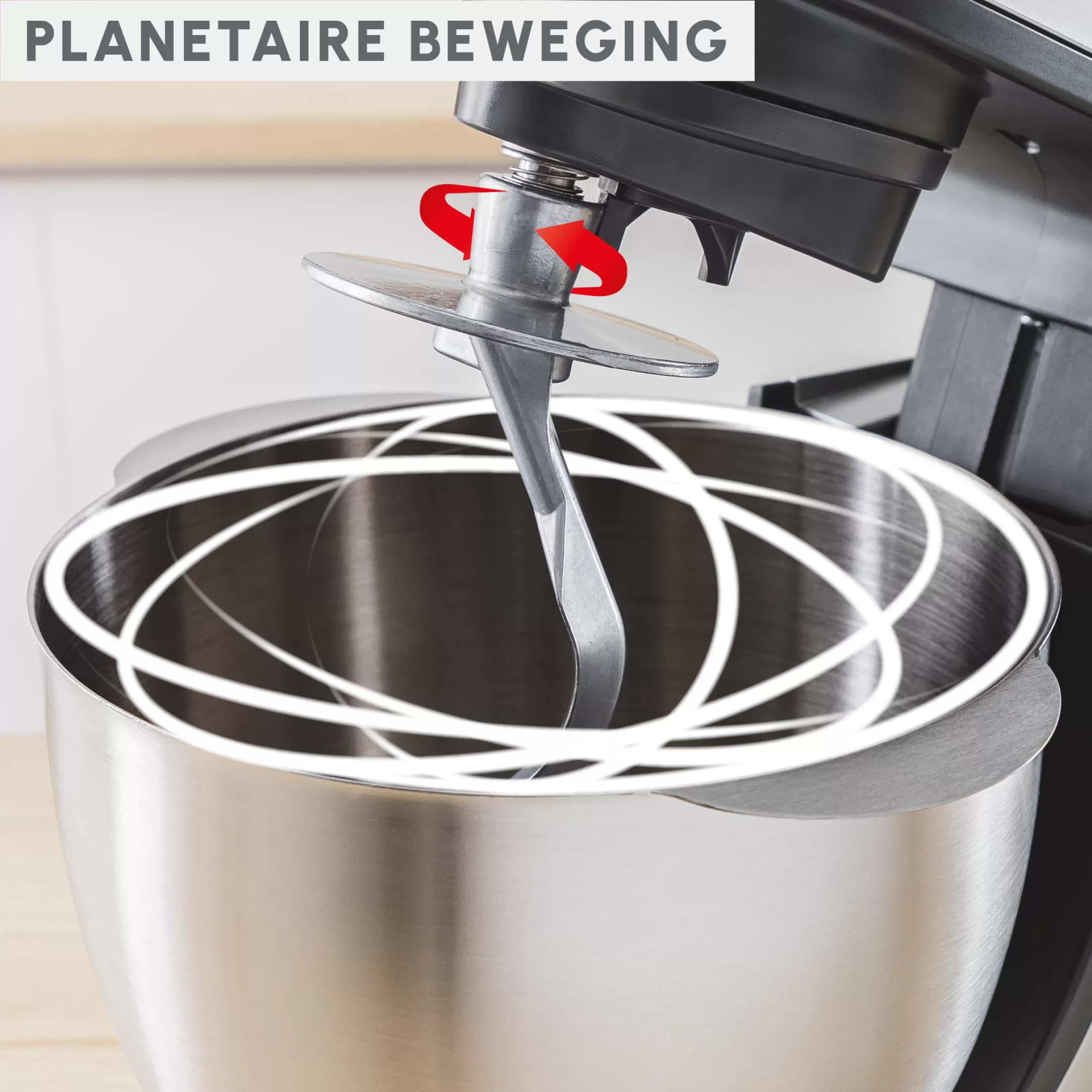 Moulinex Bake Partner QA525810 Keukenmachine - 1100W - 8 Accessoires - 4.6L - 8 Snelheden Clearance