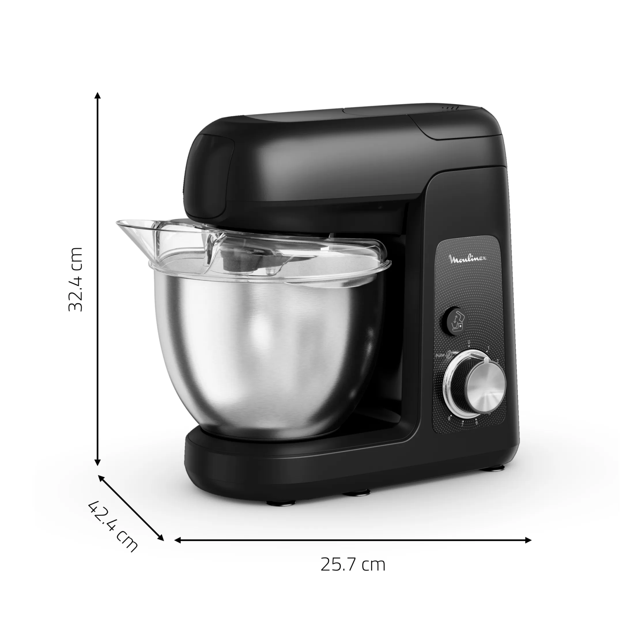Moulinex Bake Partner QA525810 Keukenmachine - 1100W - 8 Accessoires - 4.6L - 8 Snelheden Clearance