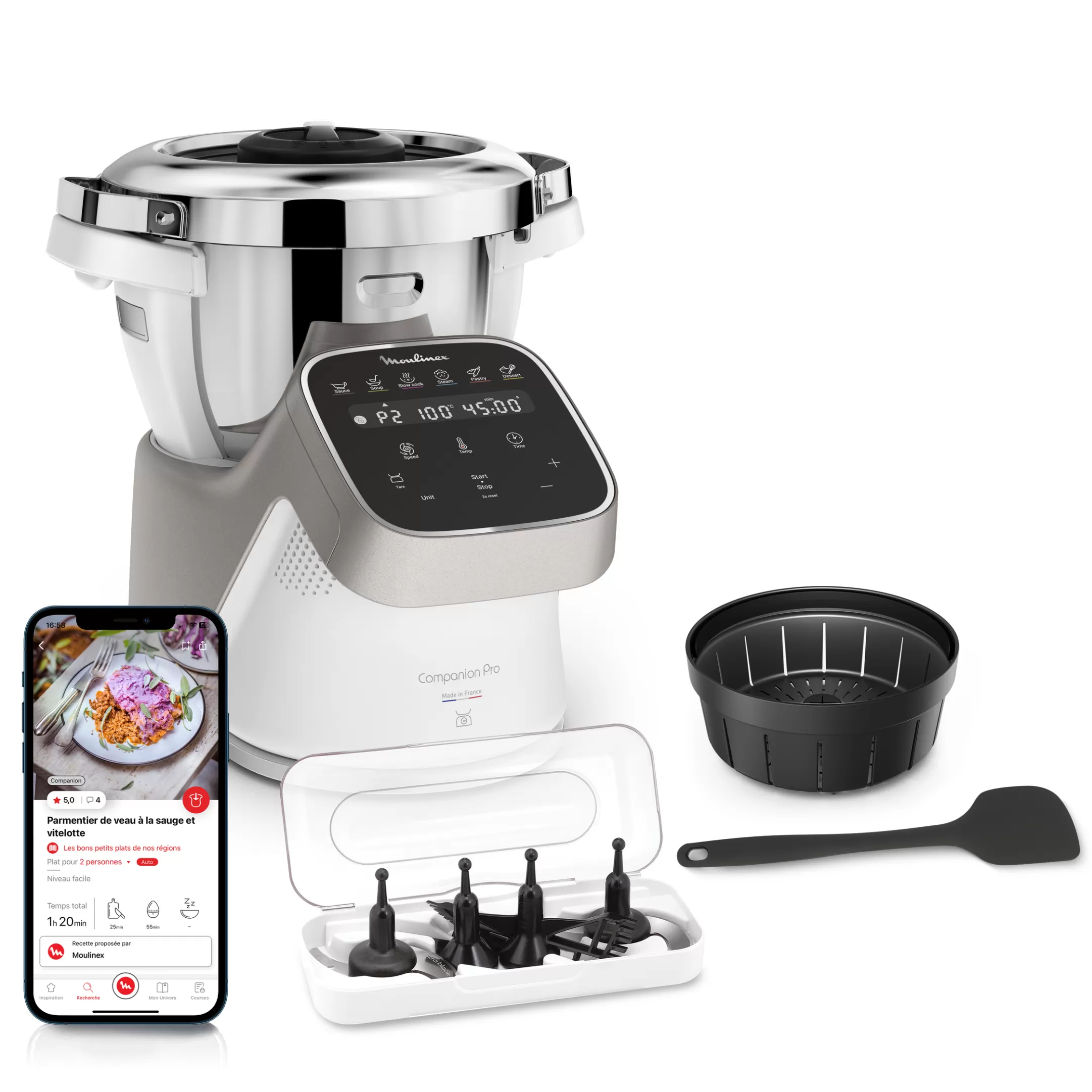 Moulinex Companion Pro HF850810 Kookrobot - 12 Programma's - 6 Accessoires Hot