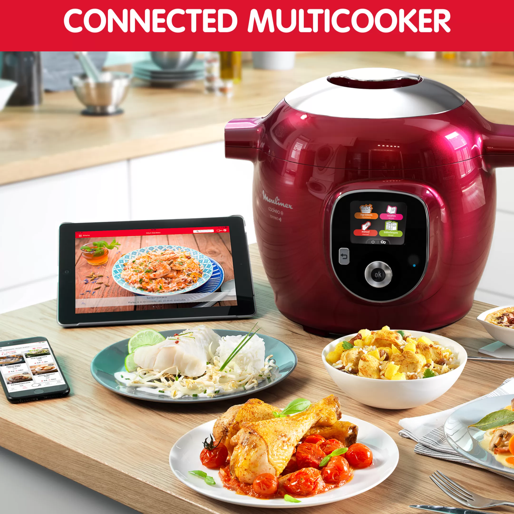 Moulinex Cookeo+ Connect CE86F510 Intelligente Hogedruk Multicooker - 6 Programma's - Oneindig Aantal Recepten - Geconnecteerd Clearance