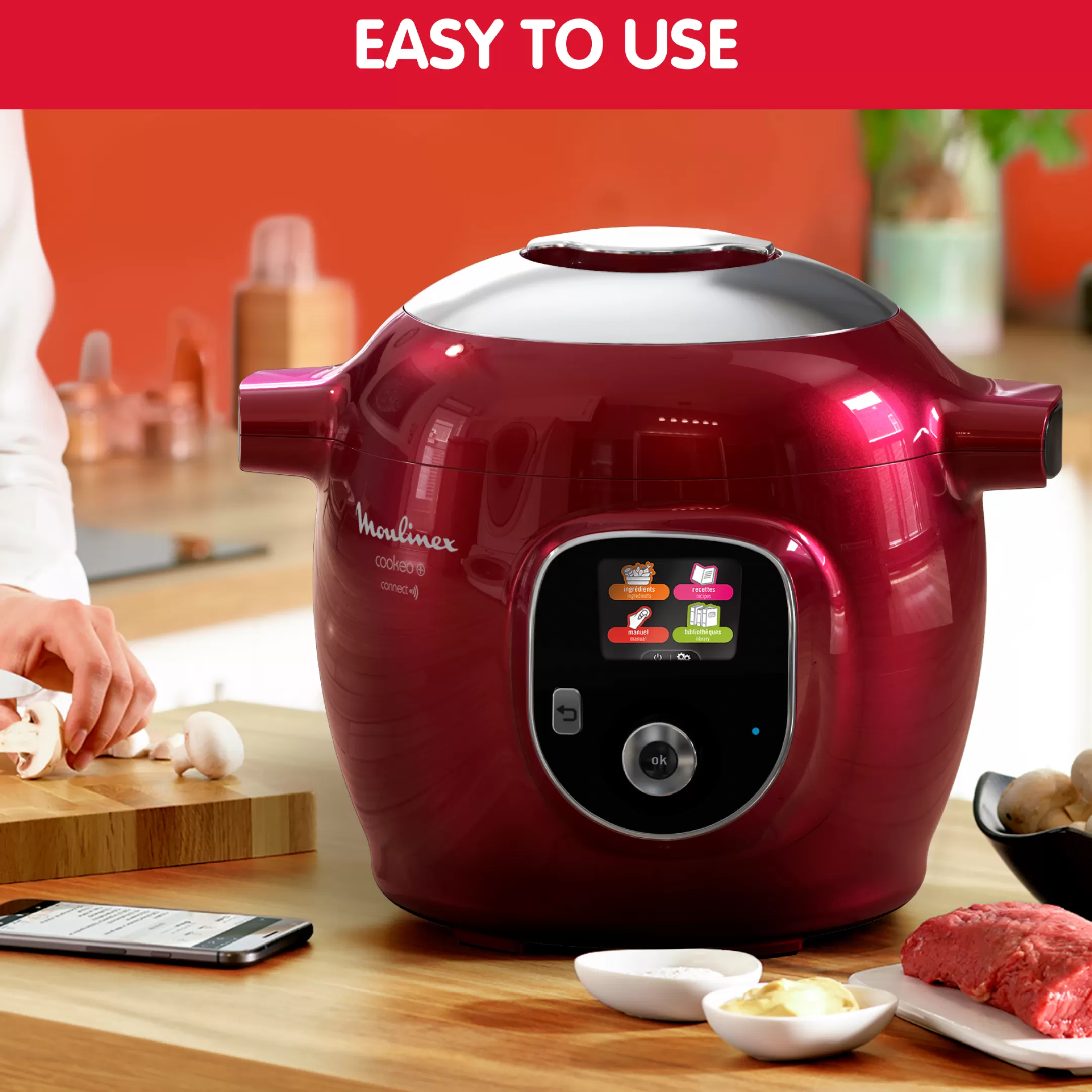 Moulinex Cookeo+ Connect CE86F510 Intelligente Hogedruk Multicooker - 6 Programma's - Oneindig Aantal Recepten - Geconnecteerd Clearance