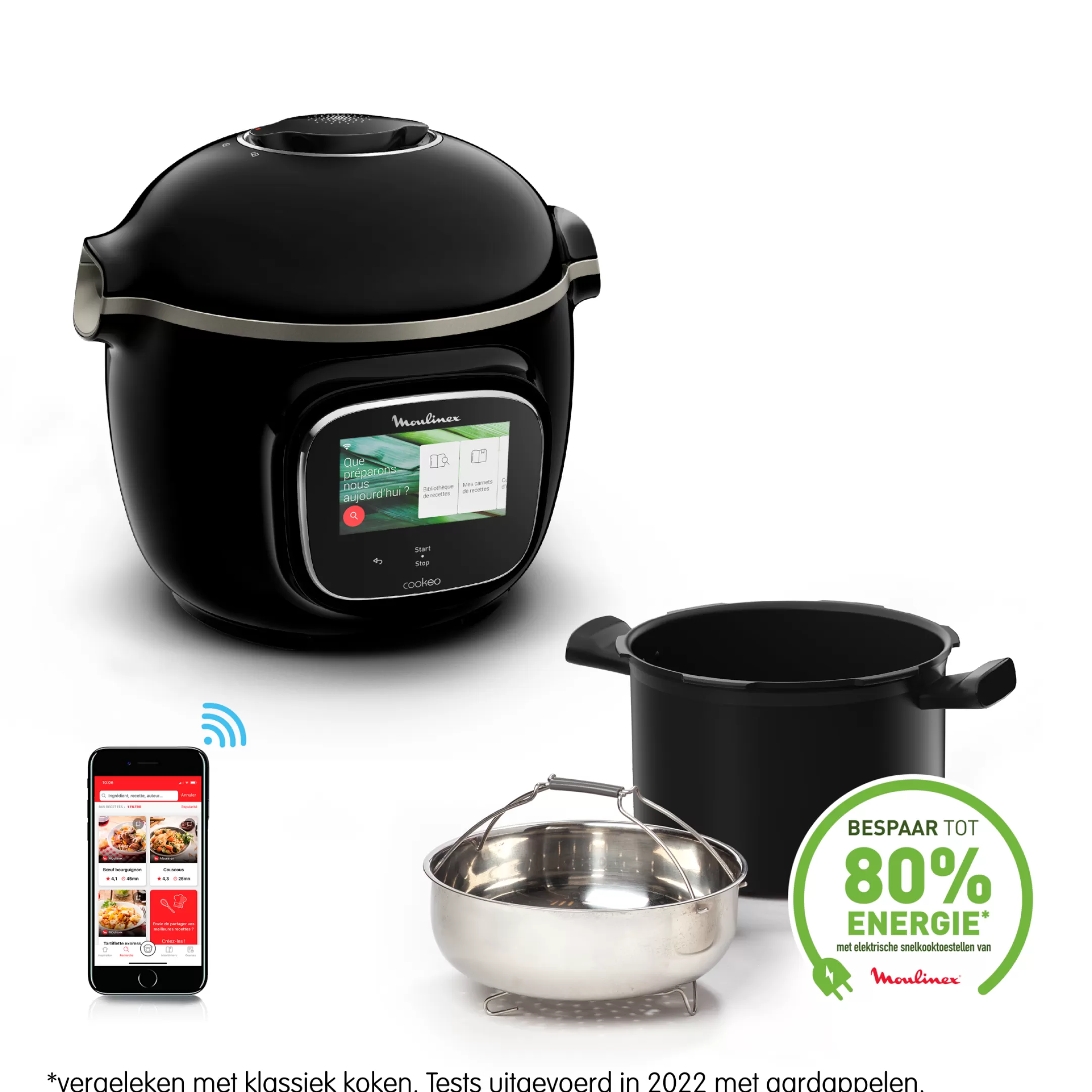 Moulinex Cookeo Touch Wifi CE902800 Intelligente Hogedruk Multicooker - 13 Programma's - Oneindig Aantal Recepten - Geconnecteerd Sale