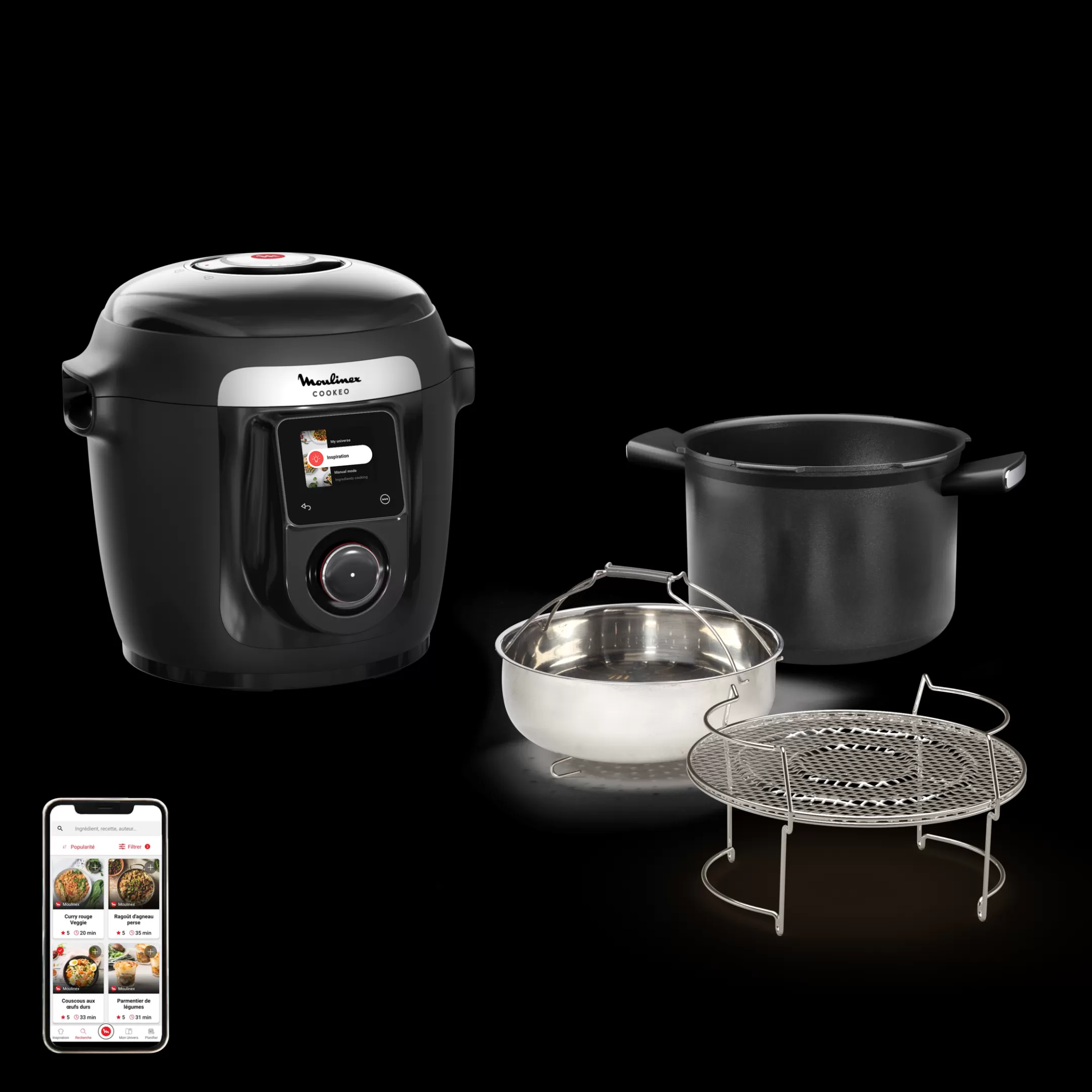 Moulinex Cookeo Wifi 10-in-1 CE96G810 Intelligente Hogedruk Multicooker - 10 Programma's - Oneindig Aantal Recepten - Geconnecteerd Fashion