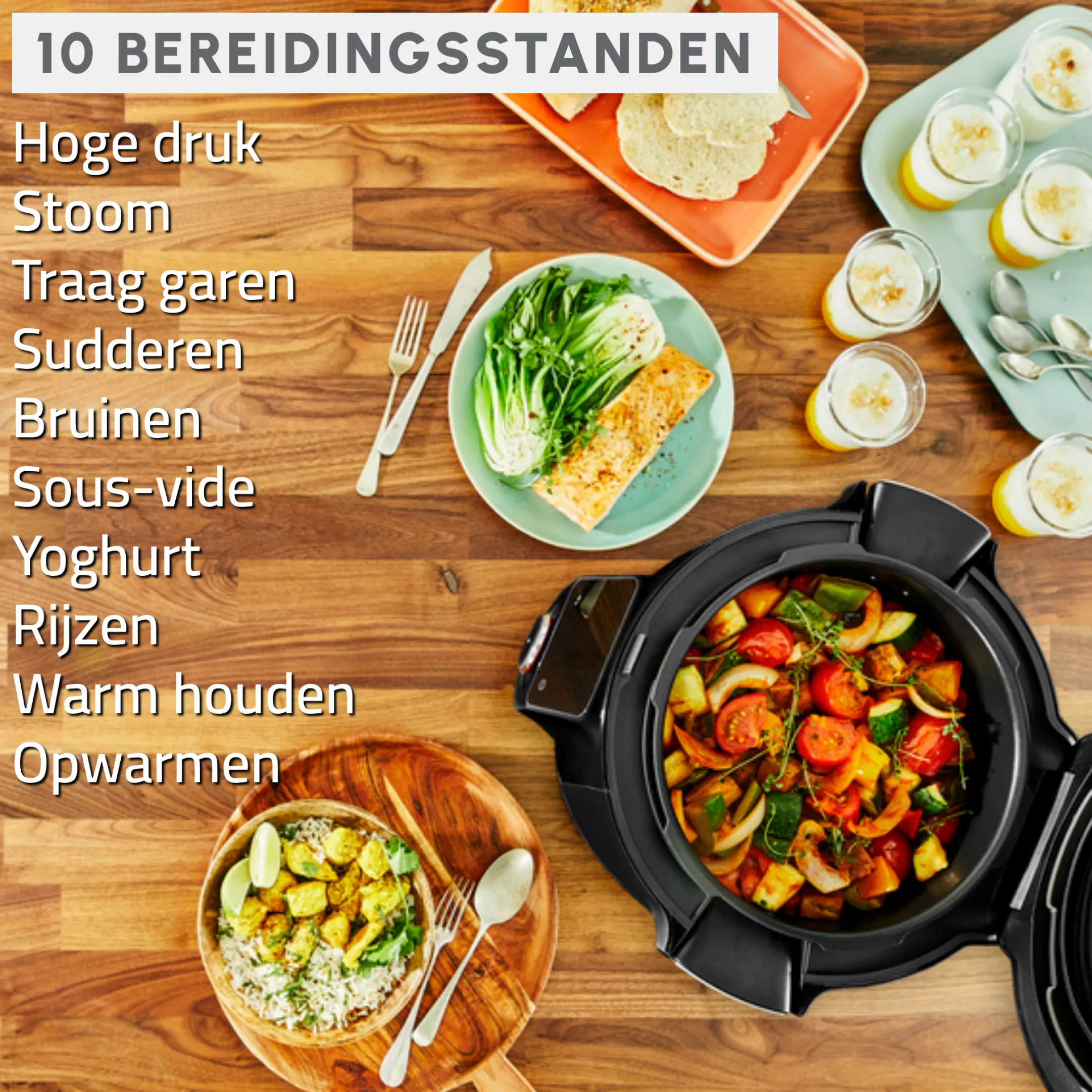Moulinex Cookeo Wifi 10-in-1 CE96G810 Intelligente Hogedruk Multicooker - 10 Programma's - Oneindig Aantal Recepten - Geconnecteerd Fashion