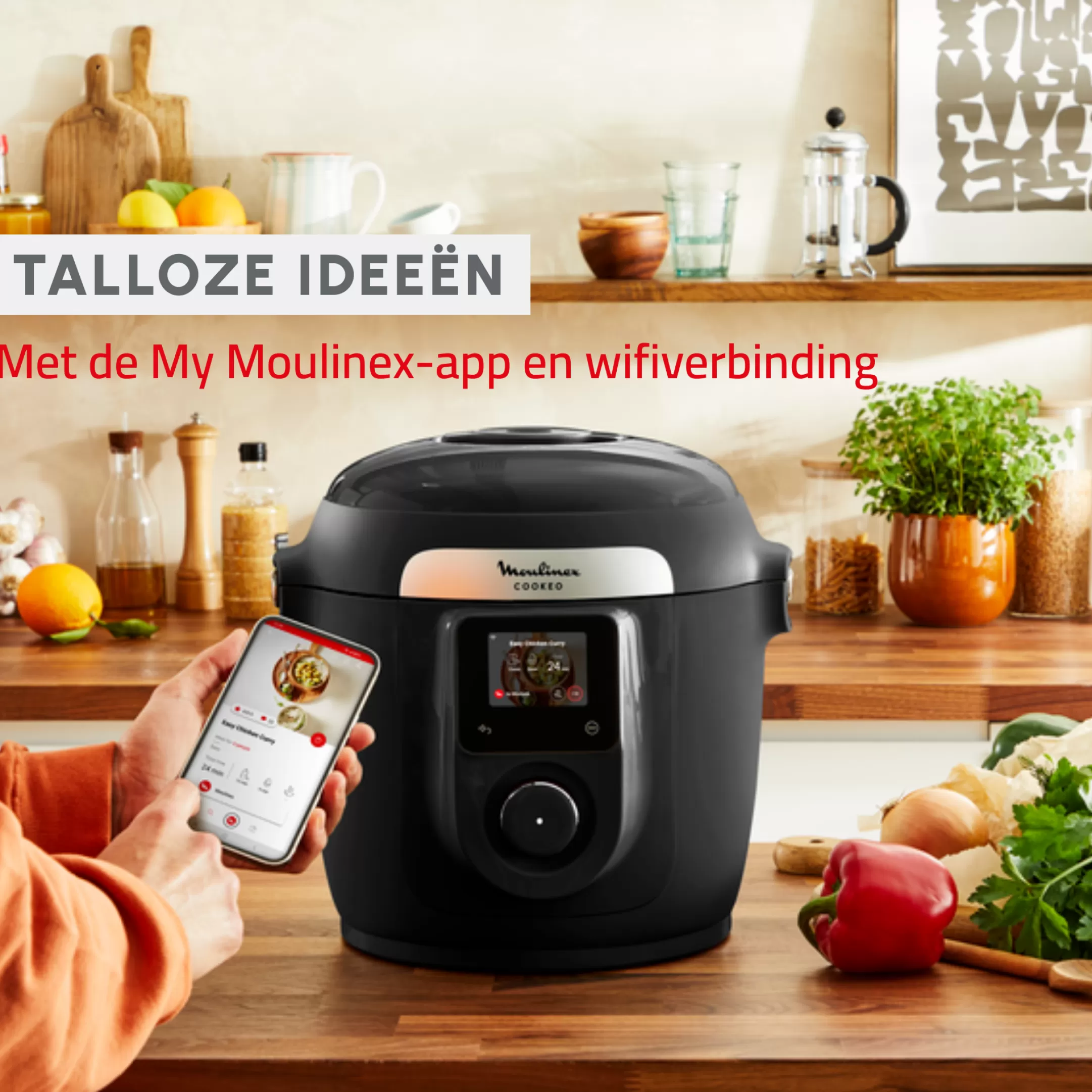 Moulinex Cookeo Wifi 10-in-1 CE96G810 Intelligente Hogedruk Multicooker - 10 Programma's - Oneindig Aantal Recepten - Geconnecteerd Fashion