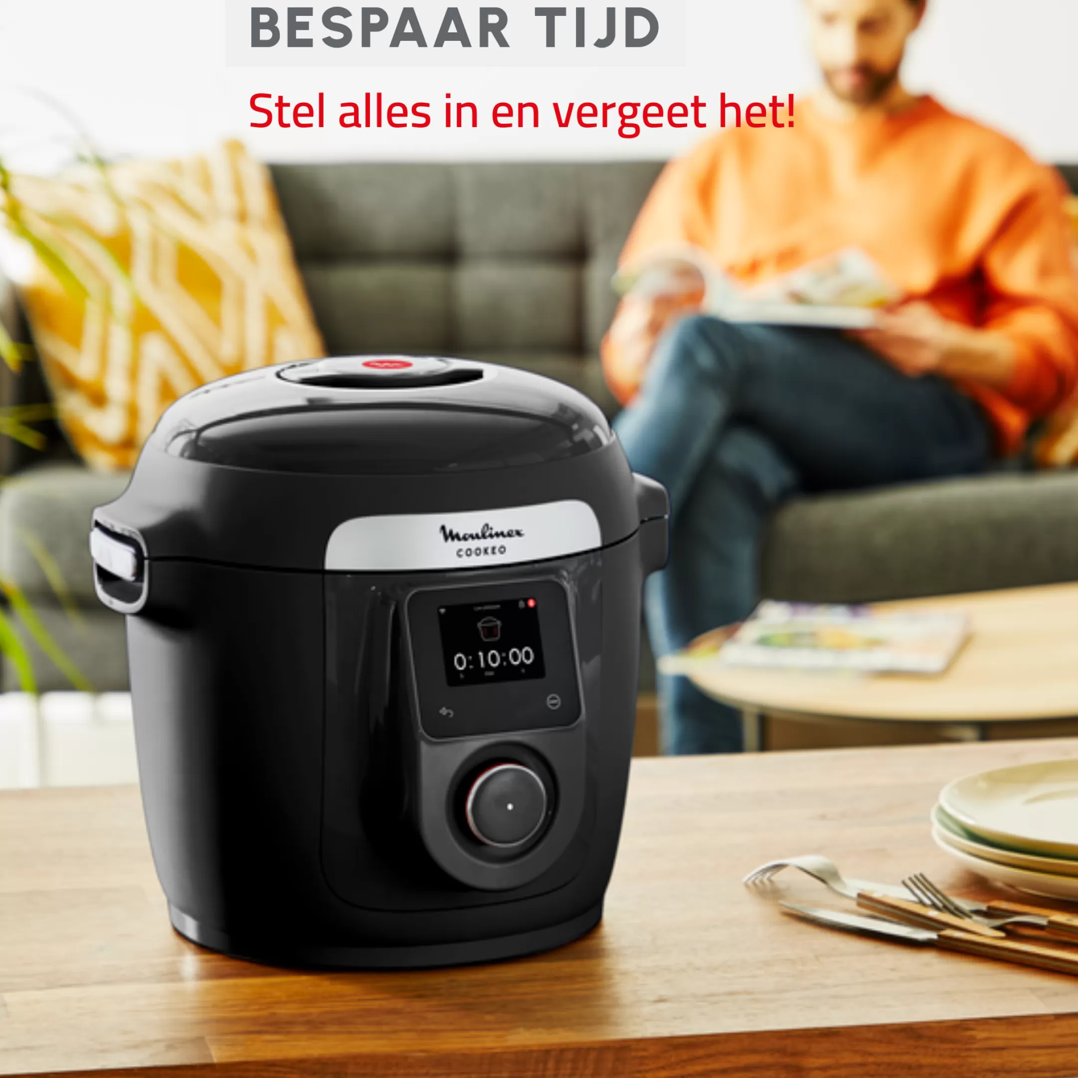 Moulinex Cookeo Wifi 10-in-1 CE96G810 Intelligente Hogedruk Multicooker - 10 Programma's - Oneindig Aantal Recepten - Geconnecteerd Fashion