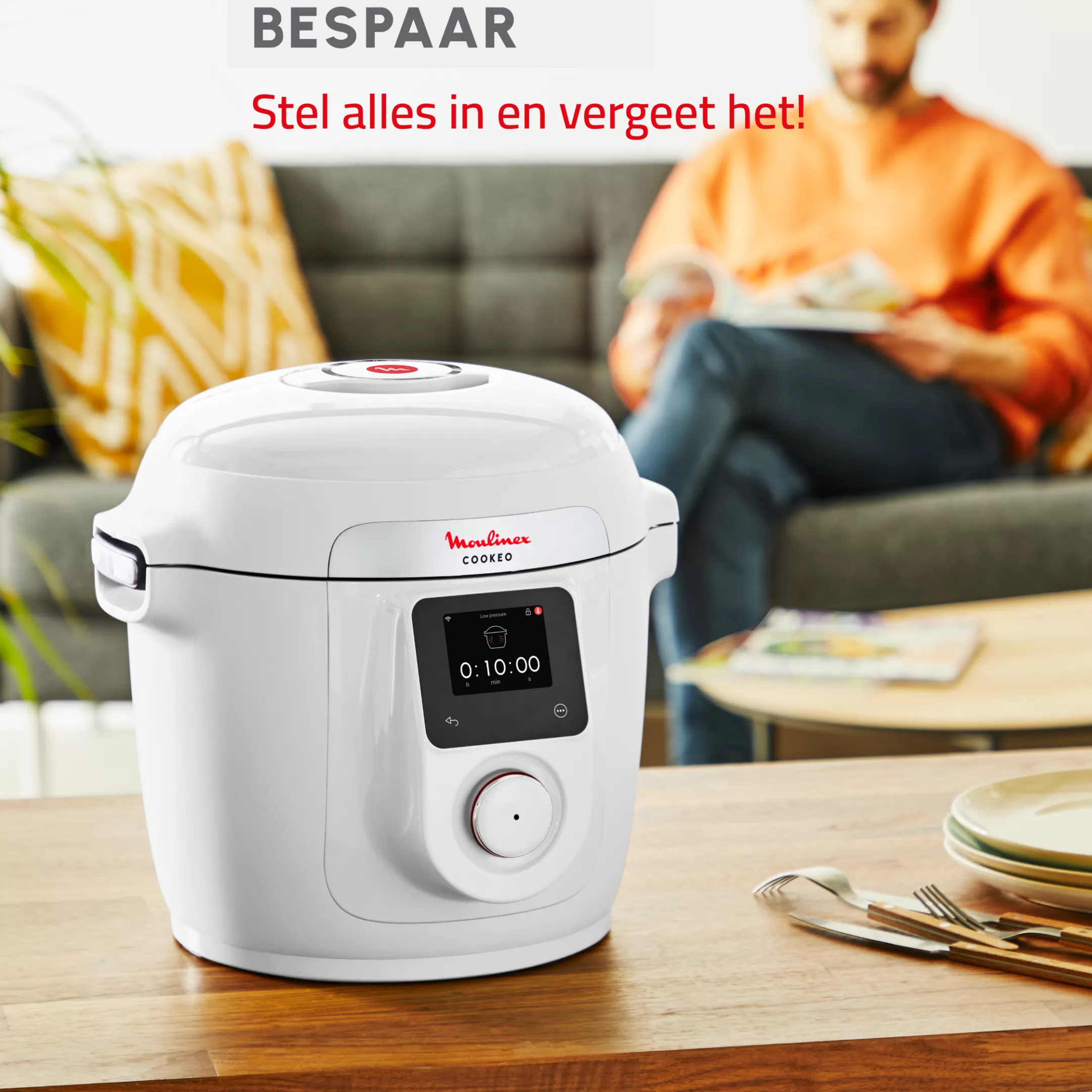 Moulinex Cookeo Wifi 9-in-1 CE952110 Intelligente Hogedruk Multicooker - 9 Programma's - Oneindig Aantal Recepten - Geconnecteerd Flash Sale