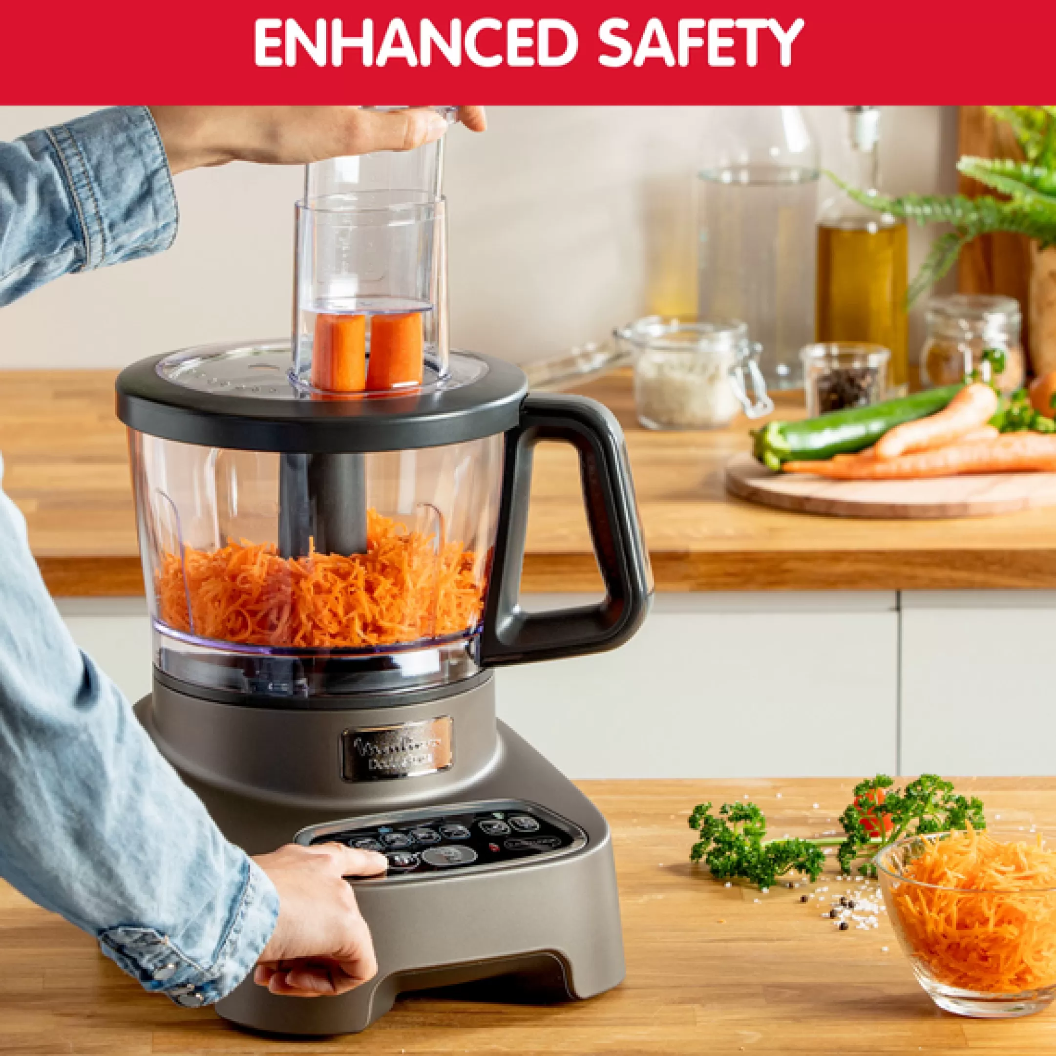 Moulinex DoubleForce FP827E10 Foodprocessor - 1.000W - 10 Accessoires - 6 Snelheden Discount