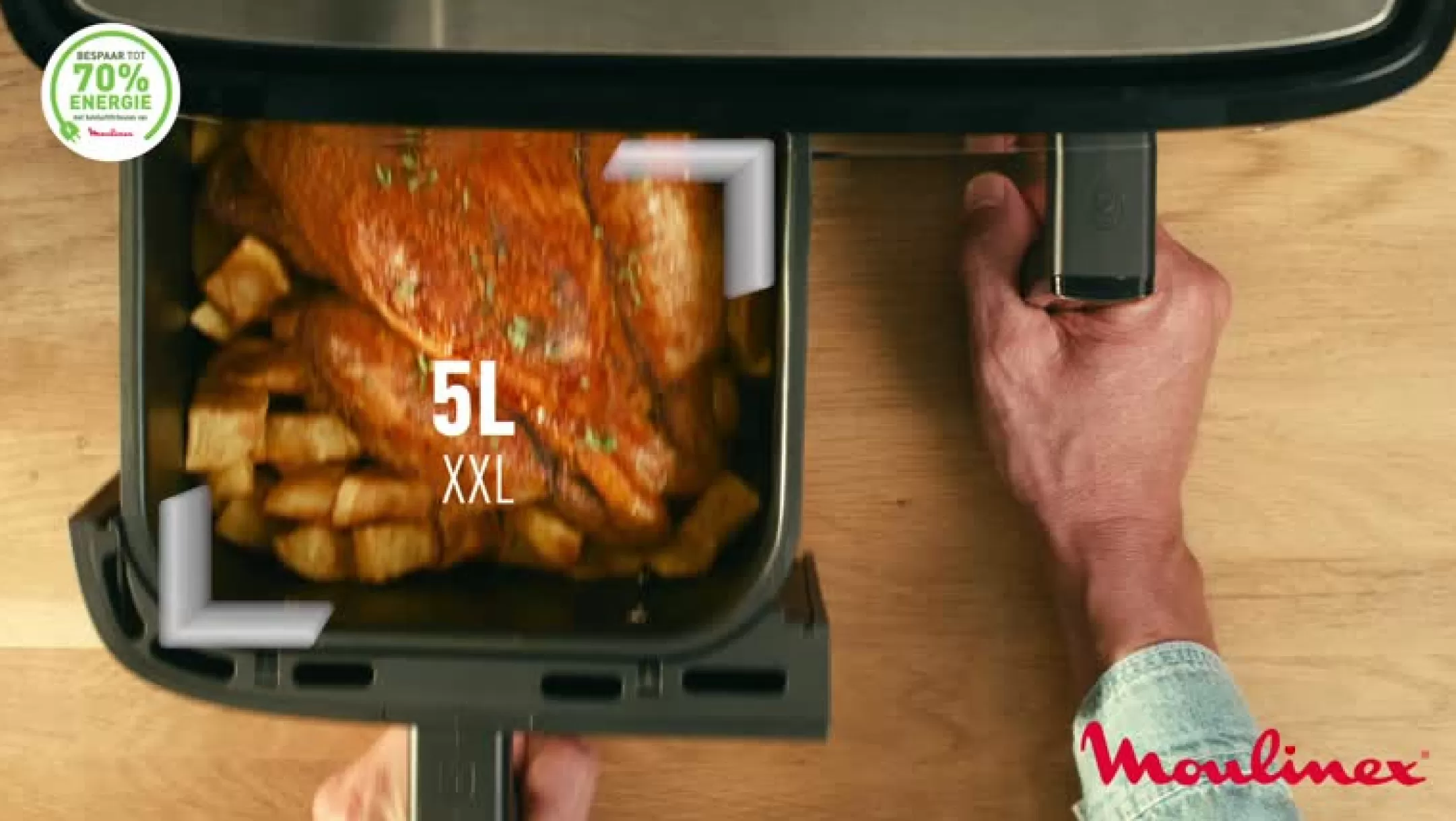 Moulinex Dual Easy Fry & Grill EZ905B20 Air Fryer - 8 Programma's - 5,2L + 3,1L Fashion