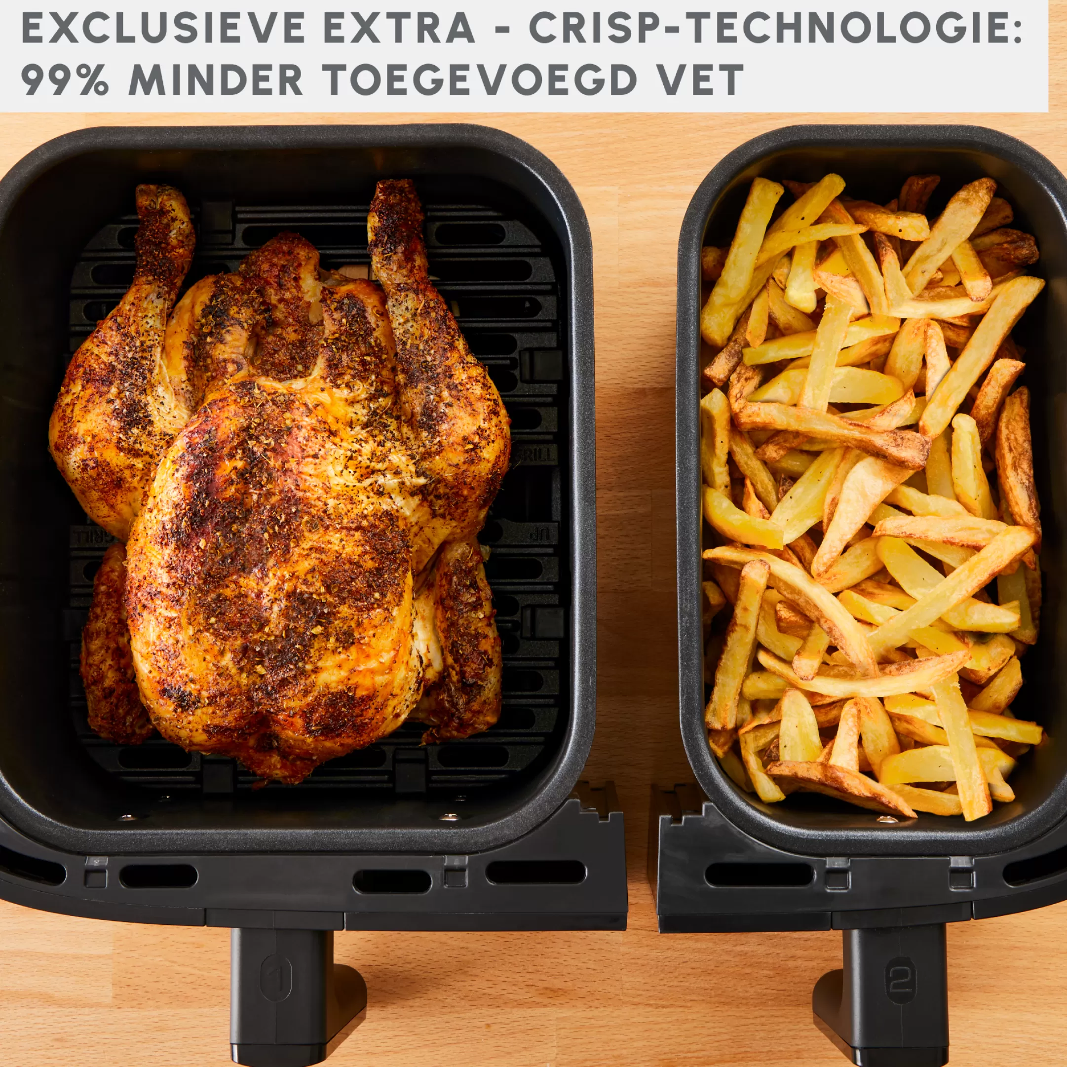 Moulinex Dual Easy Fry & Grill EZ905D20 Air Fryer - 8 Programma's - 5,2L + 3,1L Online