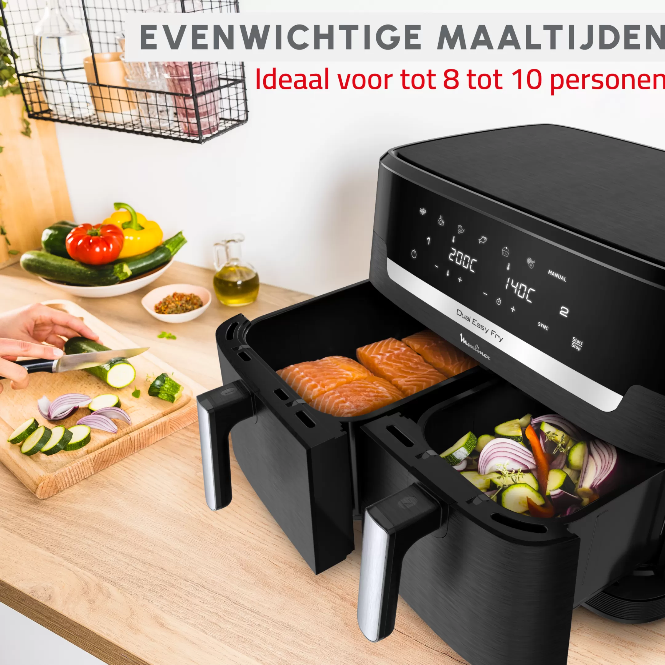 Moulinex Dual Easy Fry & Grill XXL EZ9428F0 Air Fryer - 7 Programma's - 6,5L + 4,5L Cheap