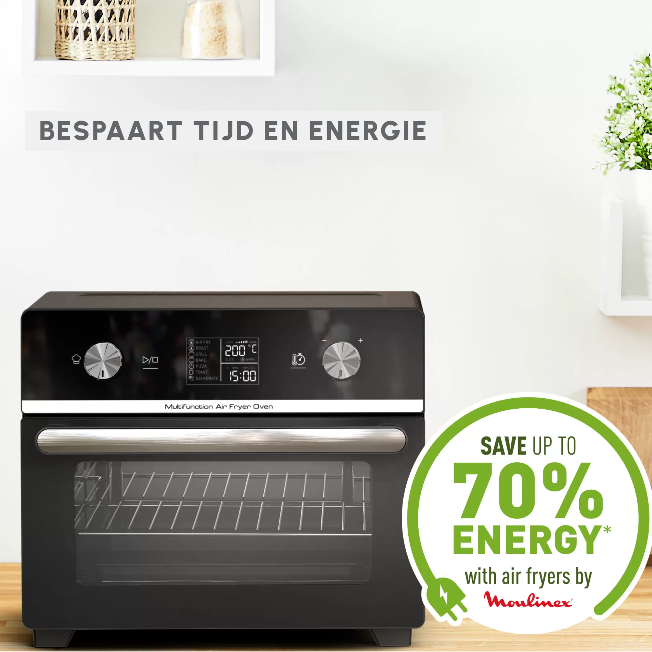 Moulinex Easy Fry 2-in-1 AL605820 Air Fryer & Oven - 10 Programma's - 20L Store