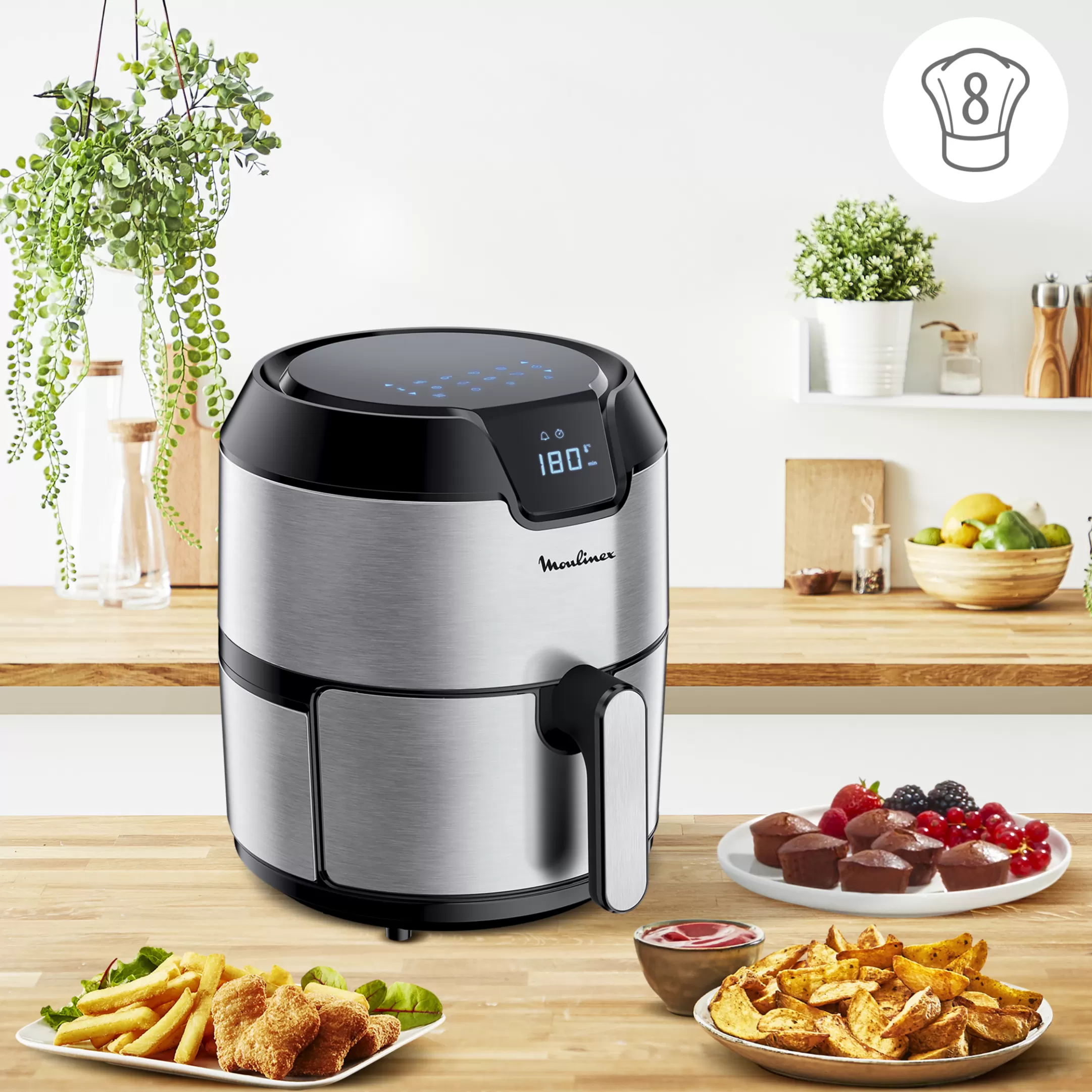 Moulinex Easy Fry Deluxe EZ401D10 Air Fryer - 8 Programma's - 4,2L Cheap