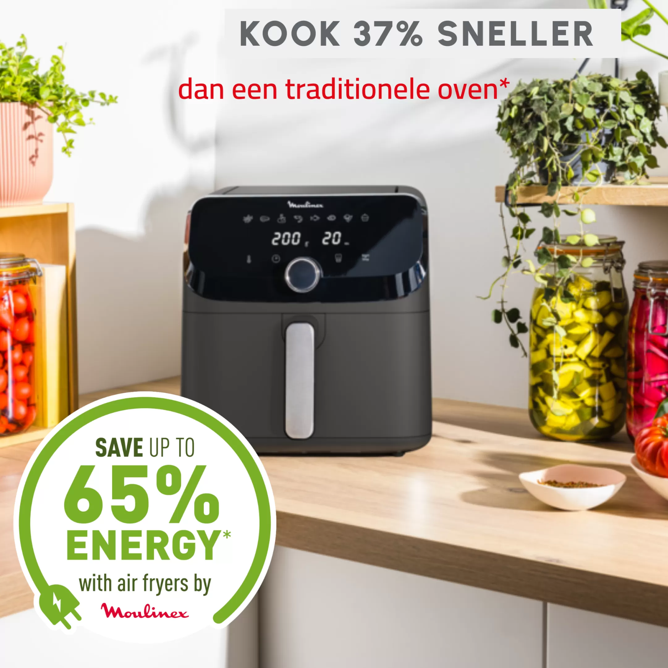 Moulinex Easy Fry Mega EZ855HF0 Air Fryer - 8 Programma's - 7.5 L Outlet