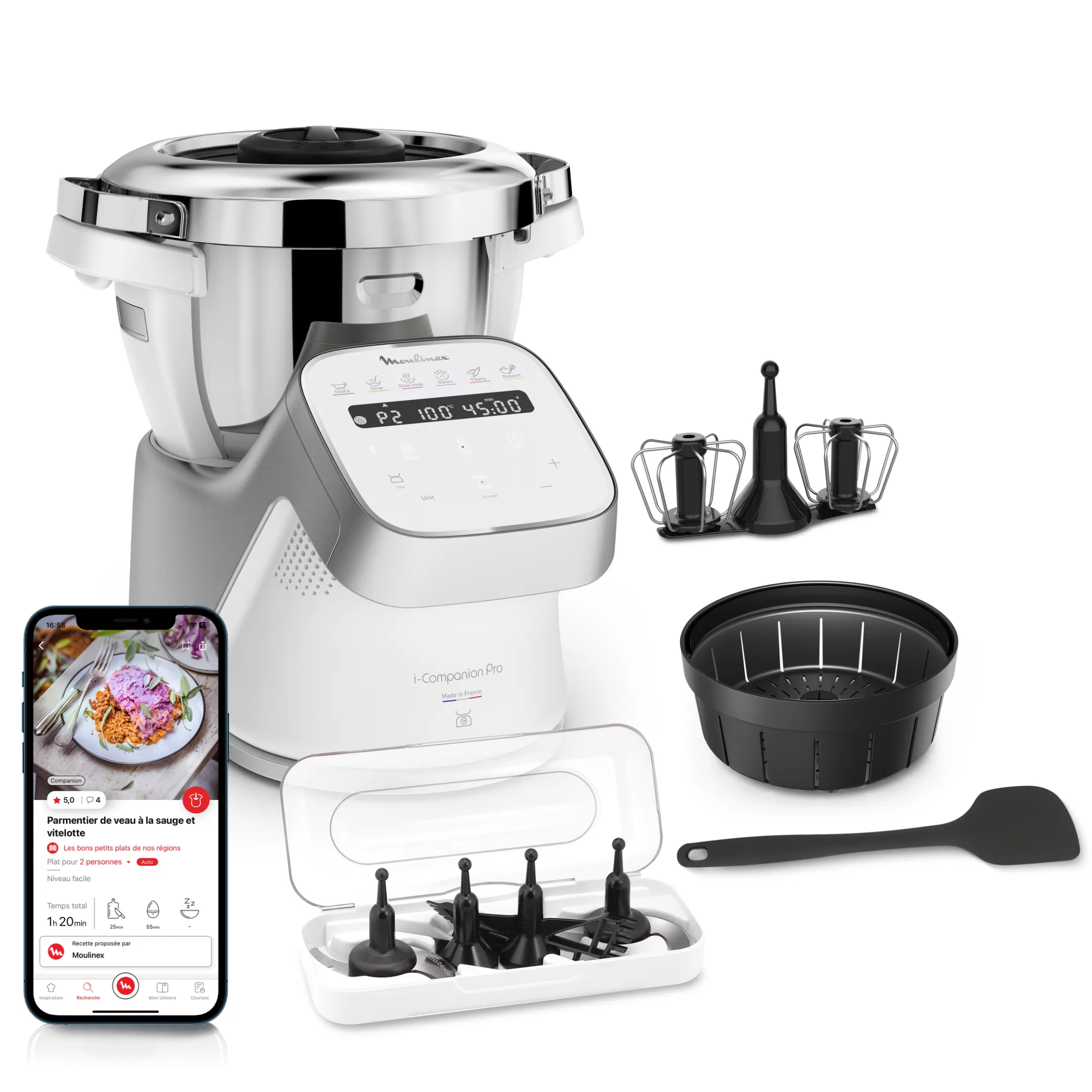 Moulinex I-Companion Pro HF95J810 Kookrobot - 12 Programma's - 7 Accessoires Hot