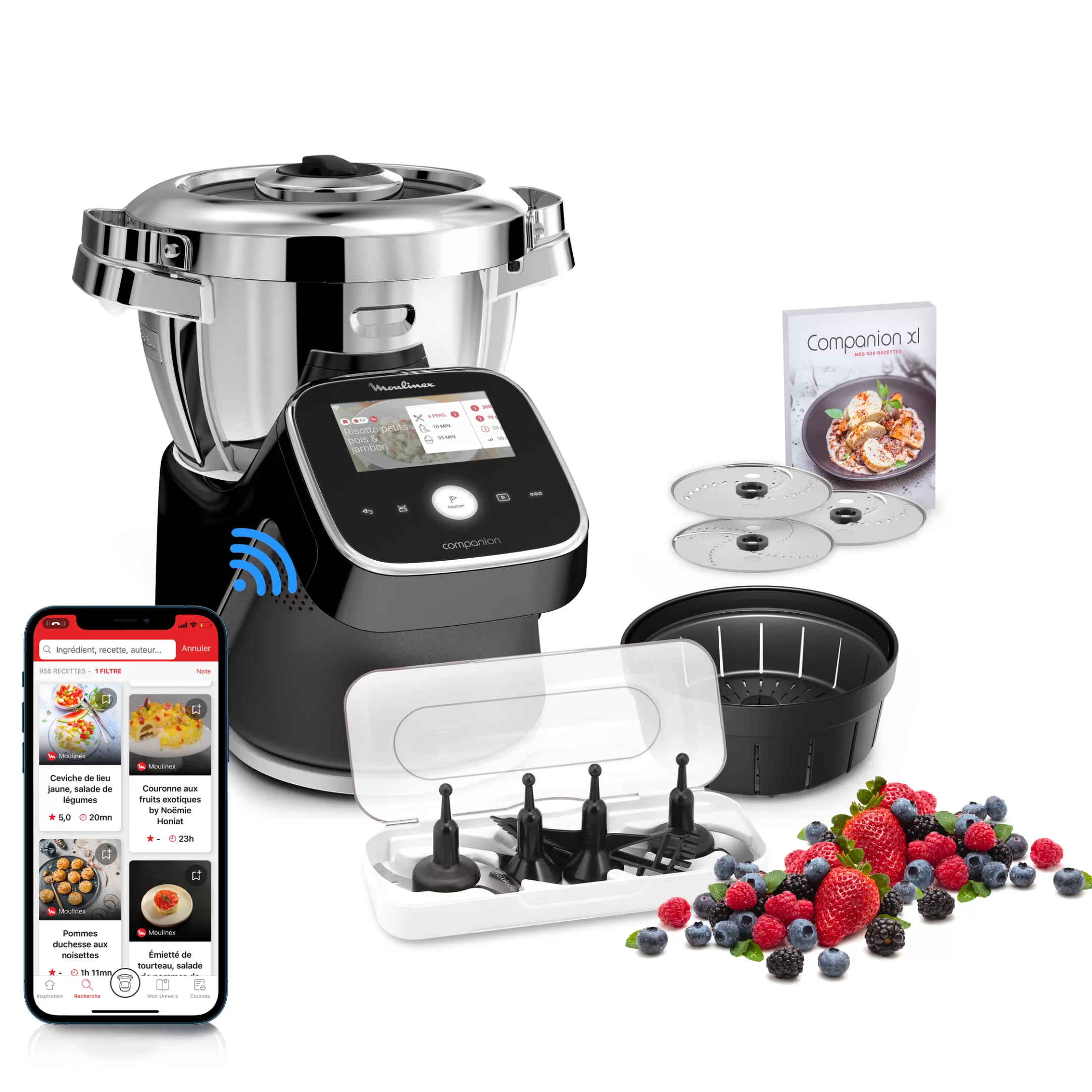 Moulinex I-Companion Touch Pro HF93D810 Kookrobot - 17 Programma's - 8 Accessoires - Ingebouwde Weegschaal Online