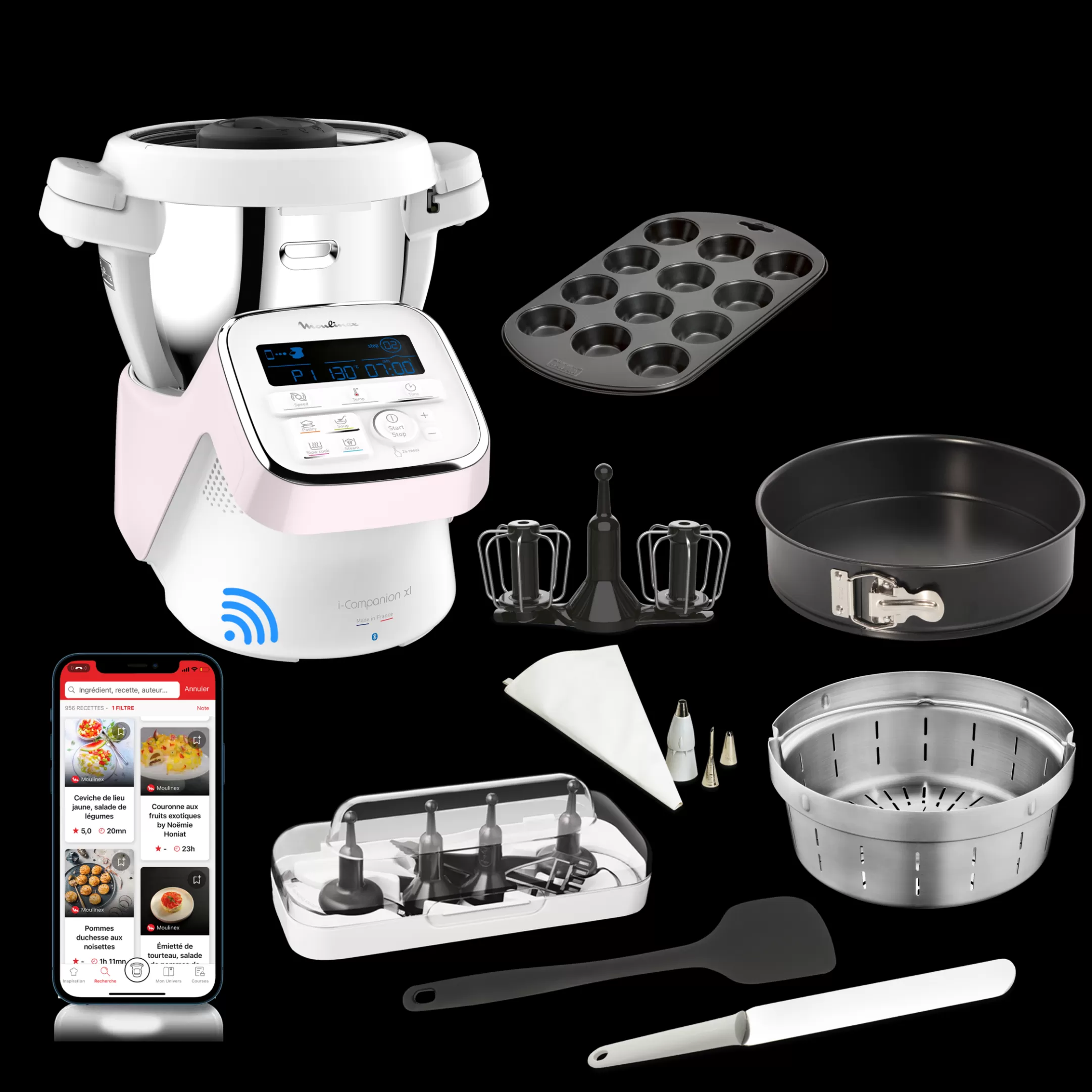 Moulinex I-Companion XL HF90E700 Kookrobot - 14 Programma's - 14 Accessoires (met Patisseriekit) - Limited Edition Sale