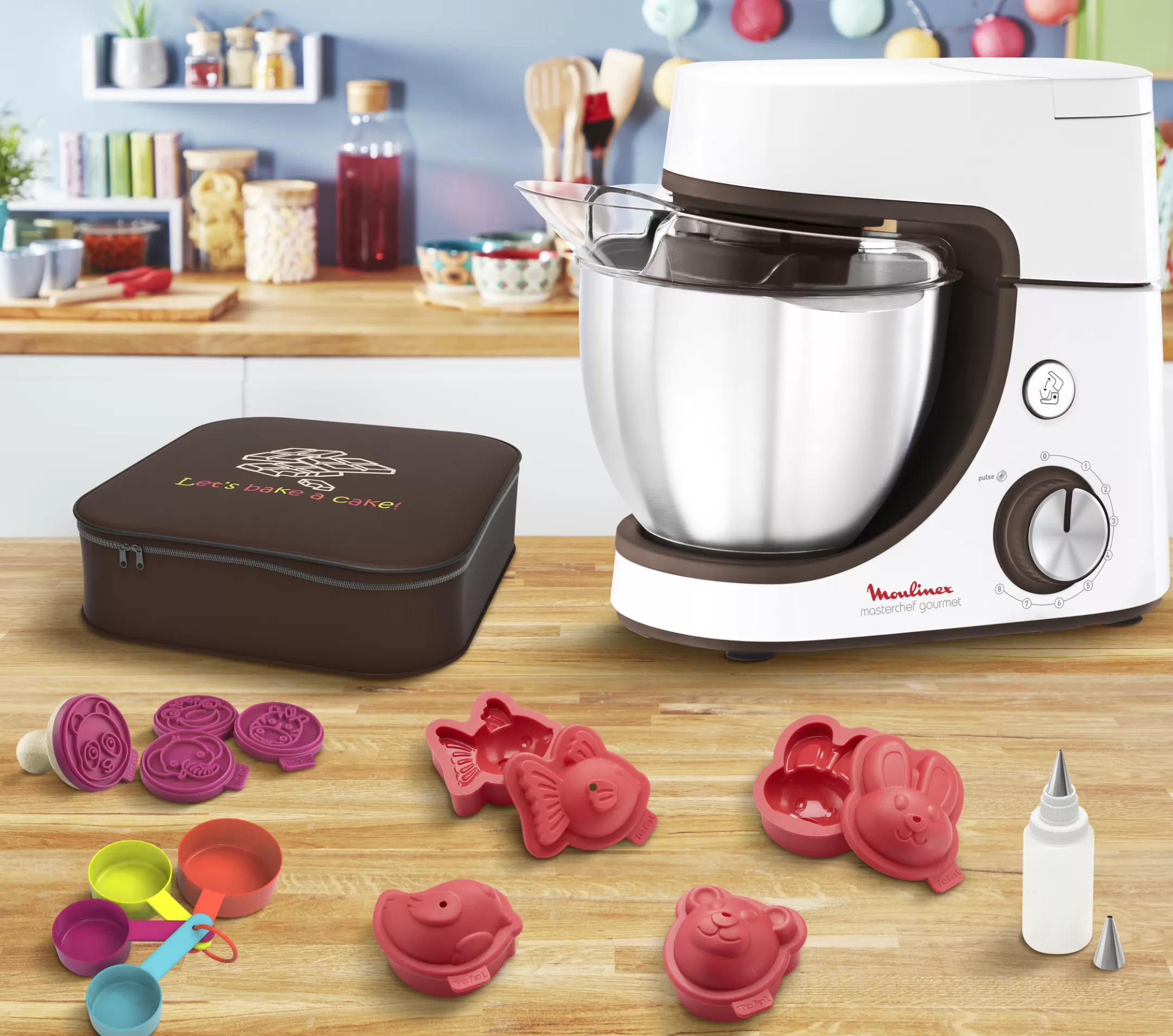 Moulinex Masterchef Gourmet QA51K110 Keukenrobot - 1.100W - Patisserieset Voor Kinderen - 8 Snelheden Flash Sale