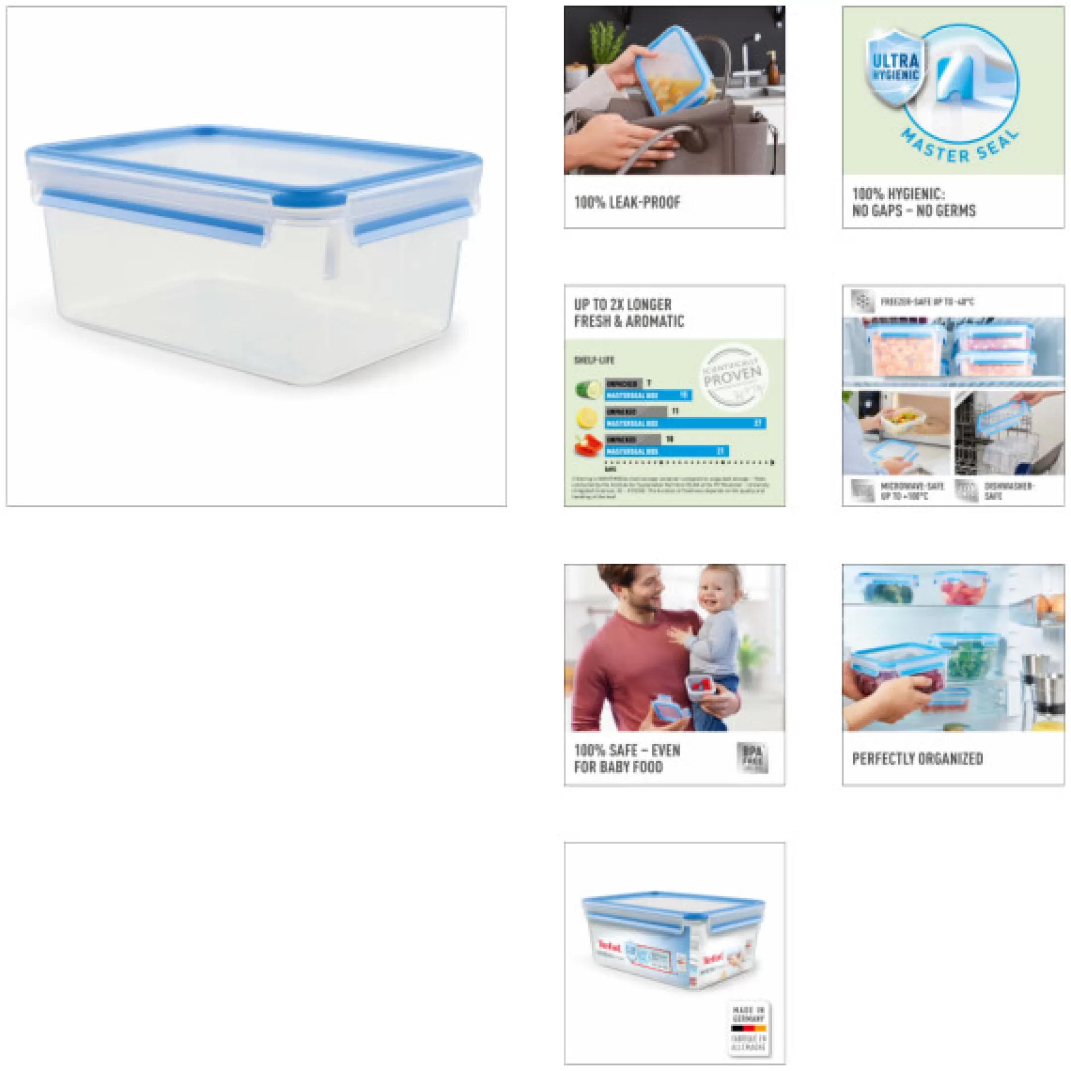 Moulinex MasterSeal Fresh N1031451 Set Van 9 Bewaardozen Van 0,15L Tot 2,2L Outlet