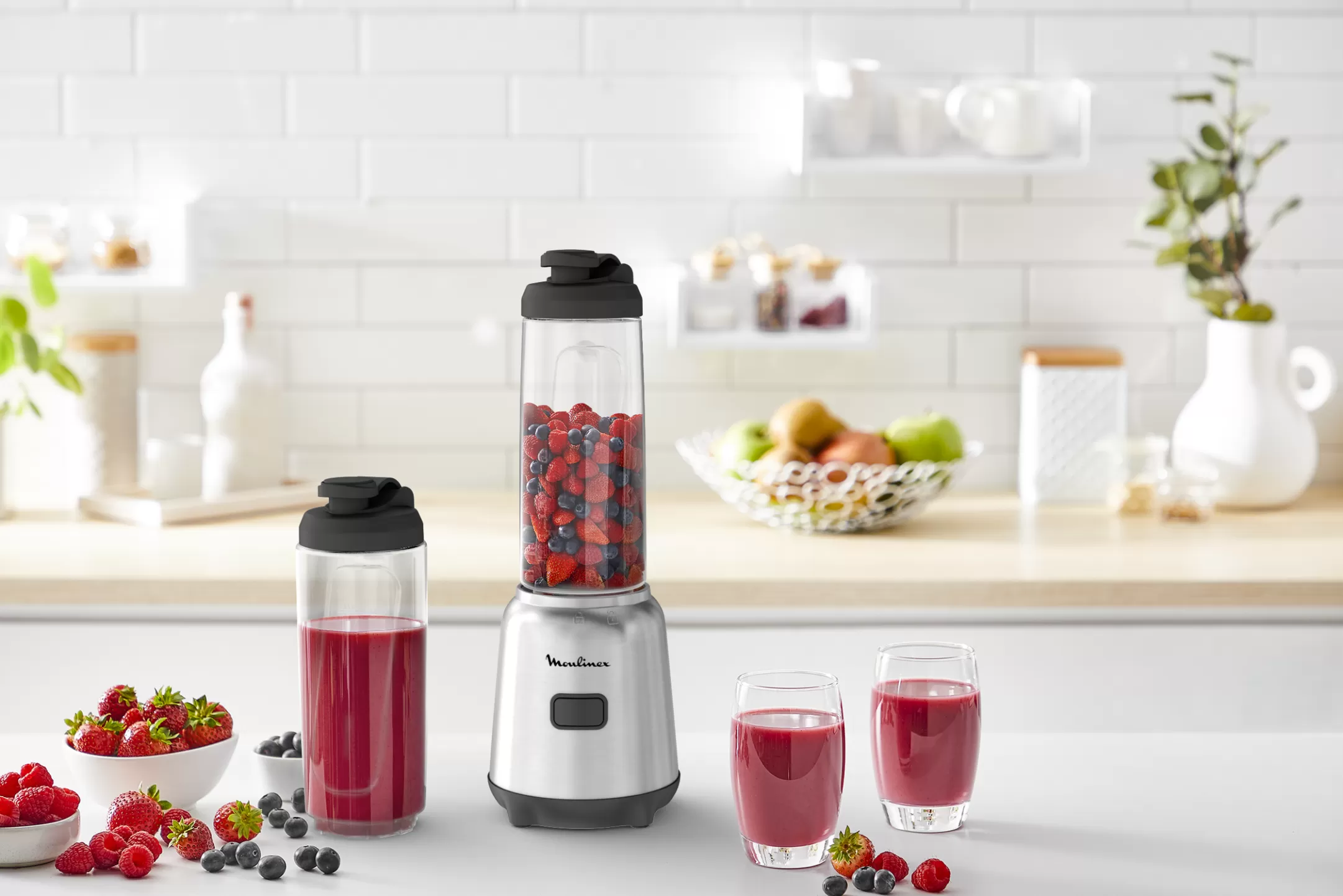 Moulinex Mix & Move LM15FD10 Blender - 300W - 1 Snelheid - 2 X 0,6L Sale