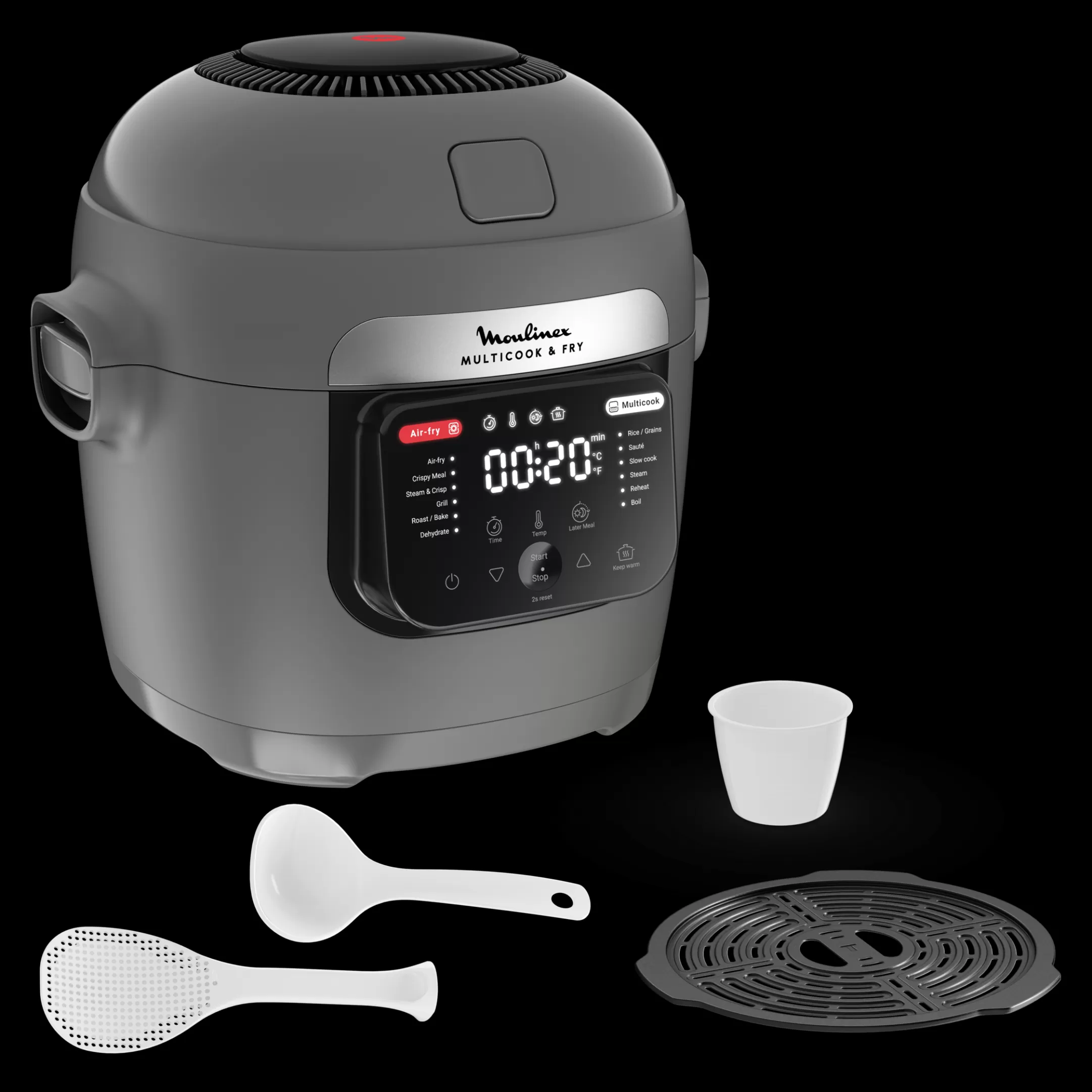Moulinex Multicook & Fry MZ730BF0 Air Fryer En Multicooker - 12 Automatische Programma's - 4 Accessoires Best Sale