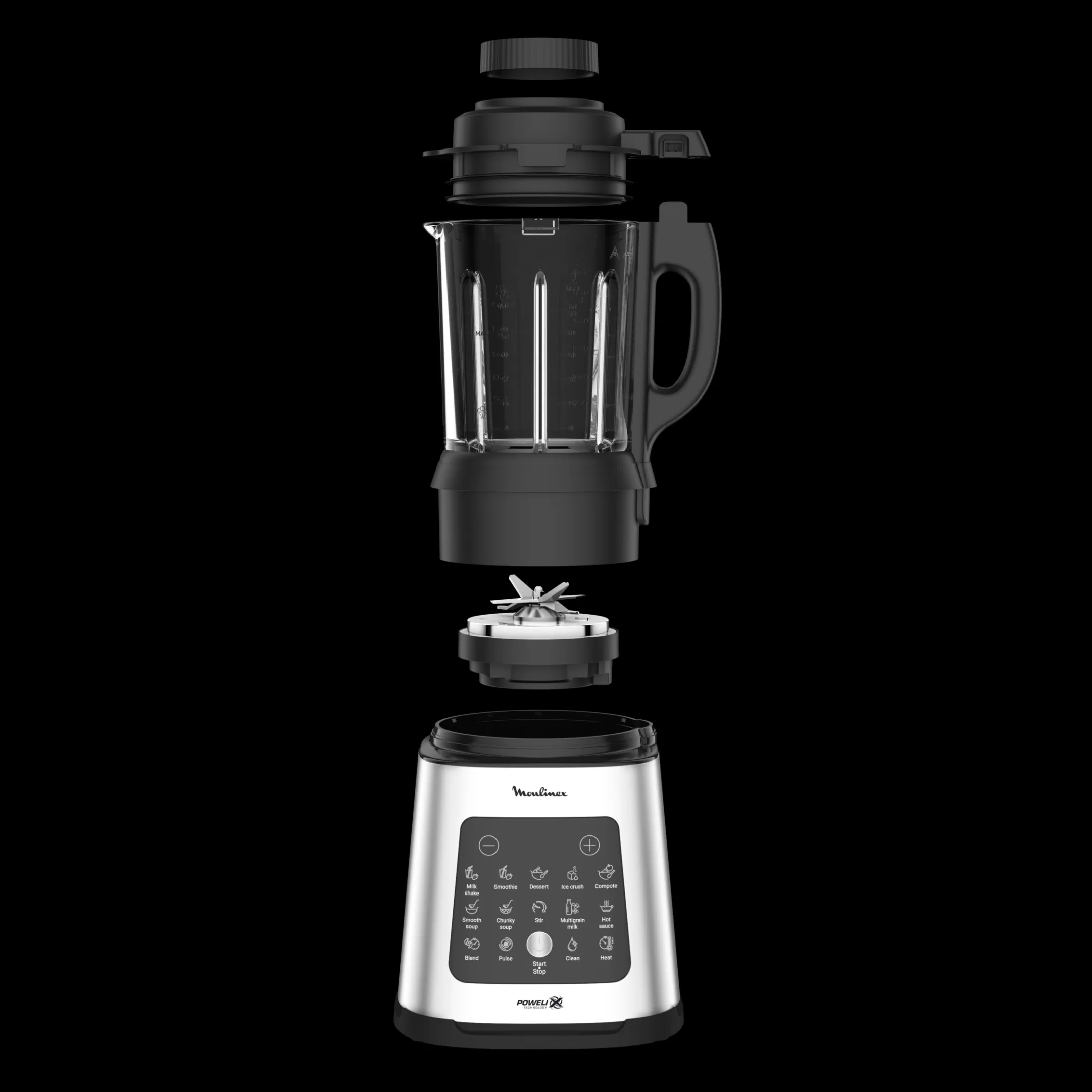 Moulinex PerfectMix Cook LM835D10 Heating High-speed Blender - 1.400W - 10 Programma's - 2,0L Store