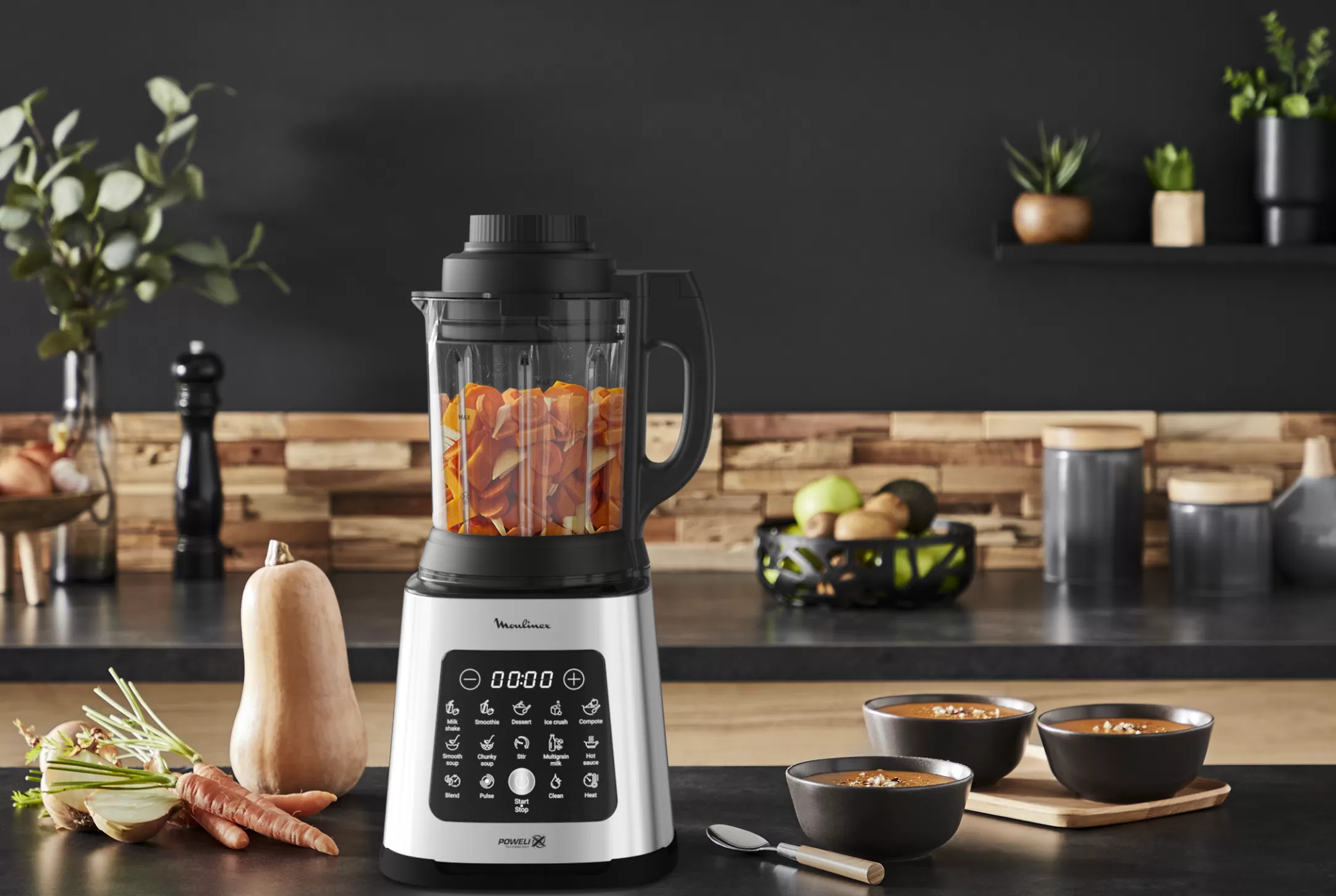 Moulinex PerfectMix Cook LM835D10 Heating High-speed Blender - 1.400W - 10 Programma's - 2,0L Store