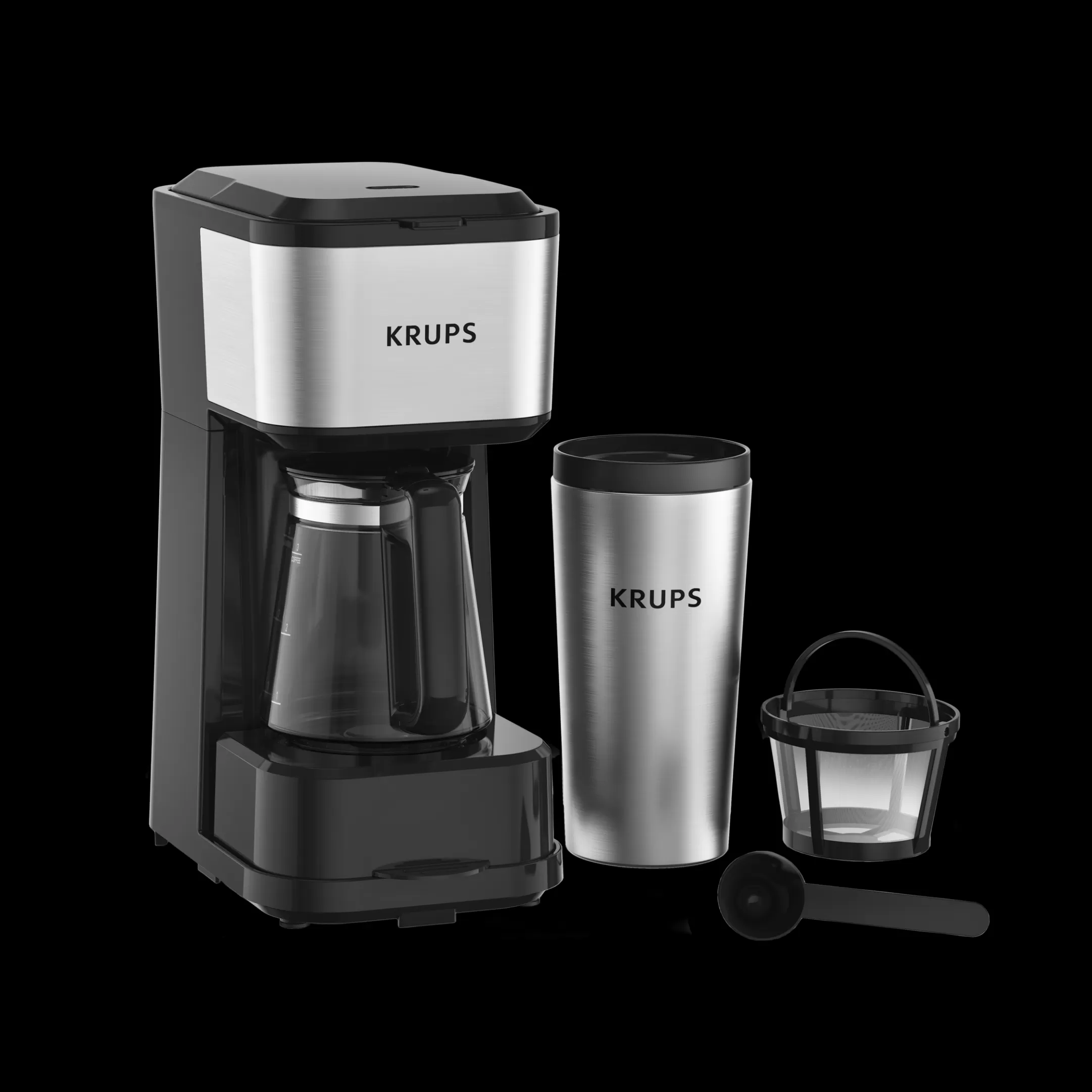 Moulinex Simply Brew KM207D10 3-in-1 Filter Koffiezetapparaat + Isotherme Drinkbeker Cheap