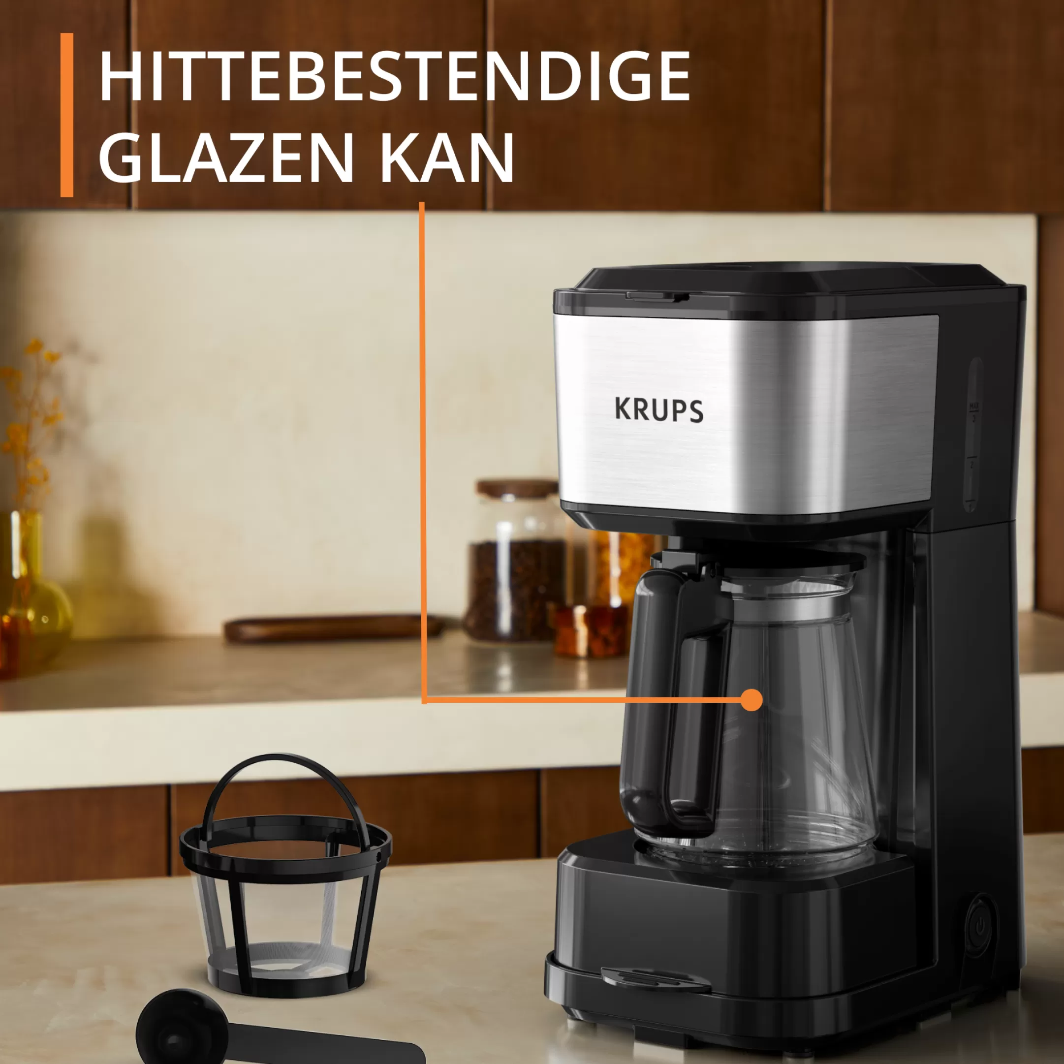 Moulinex Simply Brew KM207D10 3-in-1 Filter Koffiezetapparaat + Isotherme Drinkbeker Cheap